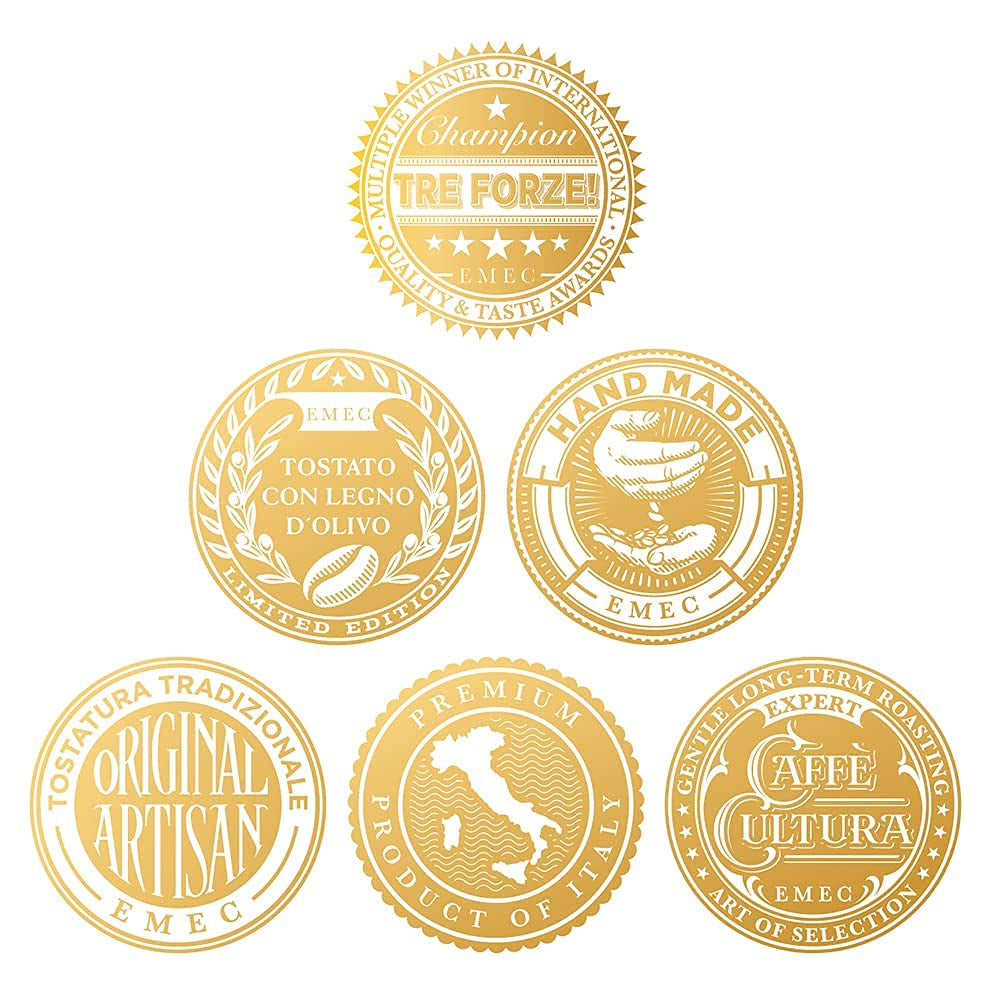 Espresso Caffè - 1 kg Espressobønner Traditionel røst over Olivenholzfeuer In Handarbeit - Premium Kaffeebohnen für Vollautomat und Siebträger