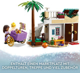 LEGO 43223 Disney-ønske Asha i Rosas City, Ønskefilmsæt med marked, Asha-minidukke, Valentino som legetøjsged og stjernefigurer, gave til børn 6 år, byggesæt til piger og drenge Besuche den LEGO-Store