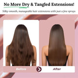 2-faset spray til pleje af human hair extensions | højkoncentreret keratin, kollagen og B5 | beskyttelse og glans til menneskehår tape extensions | ideel til menneskehår extensions og menneskehår fletninger | 2-pack Håraffiltringsprodukter Naty Shop