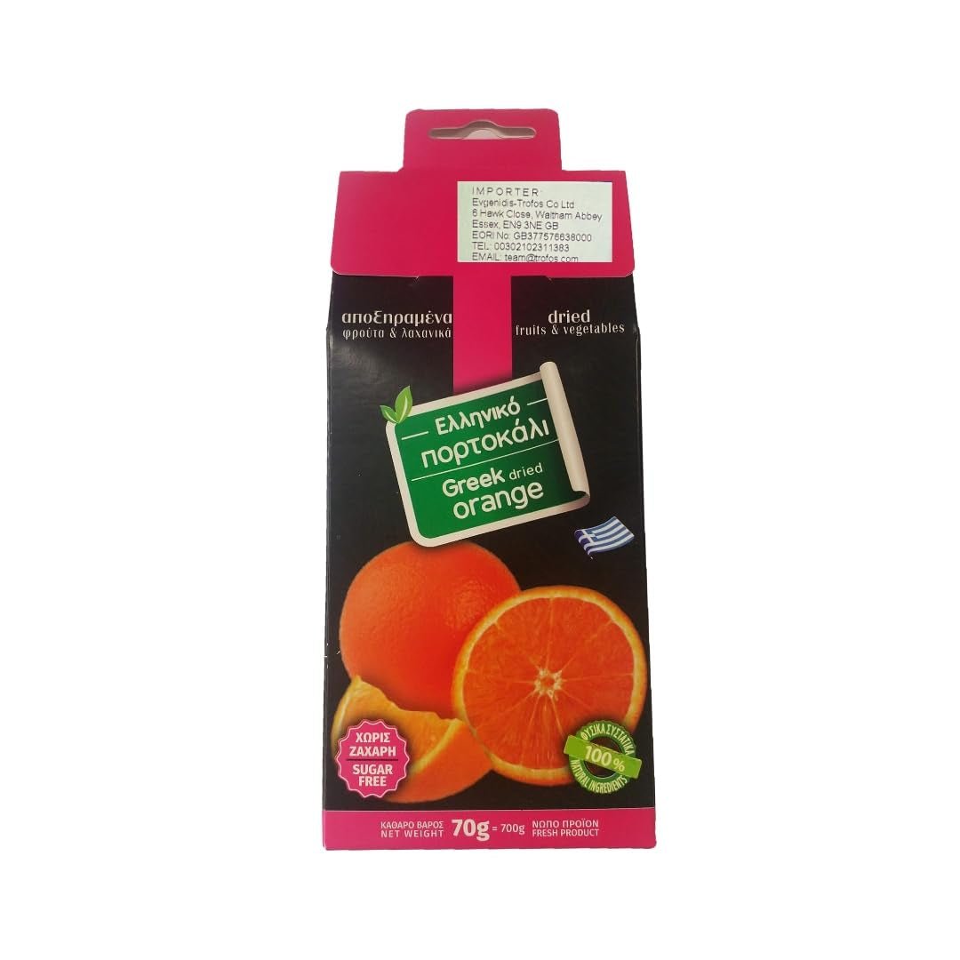 4G - tørrede græske appelsiner, pakke med 2 x 70 g (i alt: 140 g) Dehydrerede produkter Naty Shop