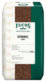 Fuchs Professional - Kümmel ganz | Ungemahlen, zum Würzen von Bratkartoffeln oder Krautgerichten | Profi-Qualität für Großverbraucher und Gastronomie | 1 kg im genbrugspose