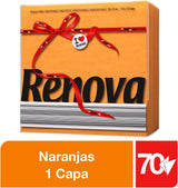 Renova Papirservietter, Red Label Orange - 70 servietter