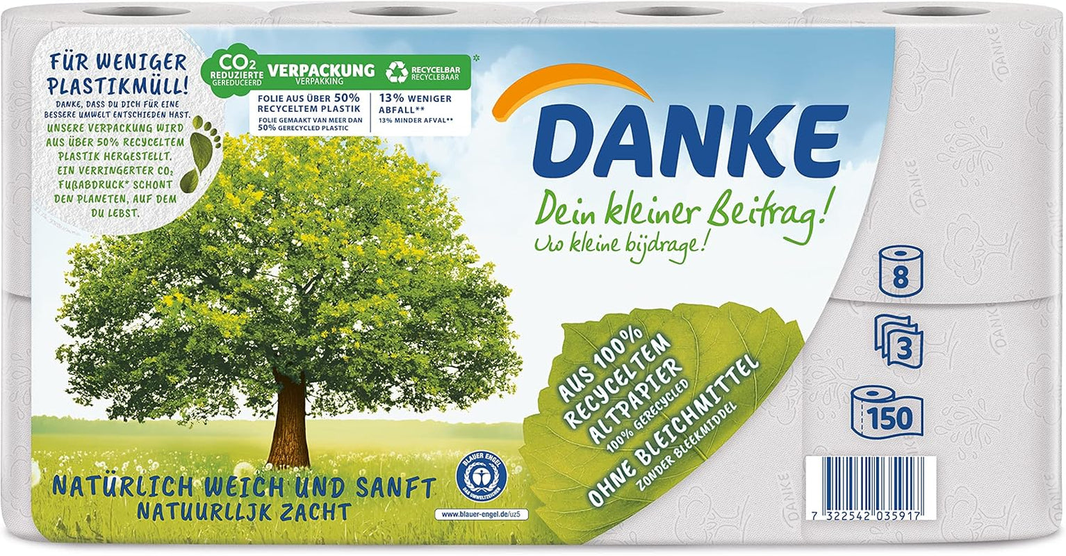 Toiletpapir Tak 56 stk, ruller 7X8, 3 lag