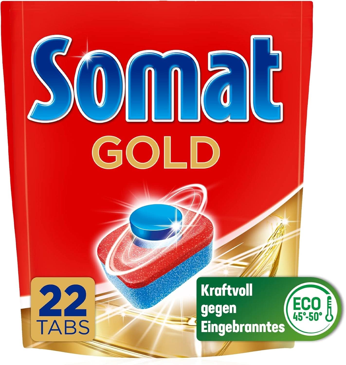 Somat Gold tabs til opvaskemaskinen (105 tabs) Køkkenopvaskemidler Naty Shop 22 kapsler -