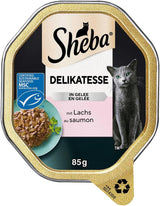 Sheba våd kattefoder, delikatesse i laksegele, 2 x 11 x 85g