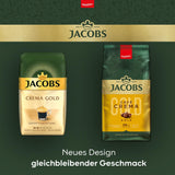 Jacobs Kaffeebohnen Café Crema Gold, vollmundig & fruchtig, geröstet i Bremen, Intensität 5/10, Kaffee ganze Bohnen, 1 kg