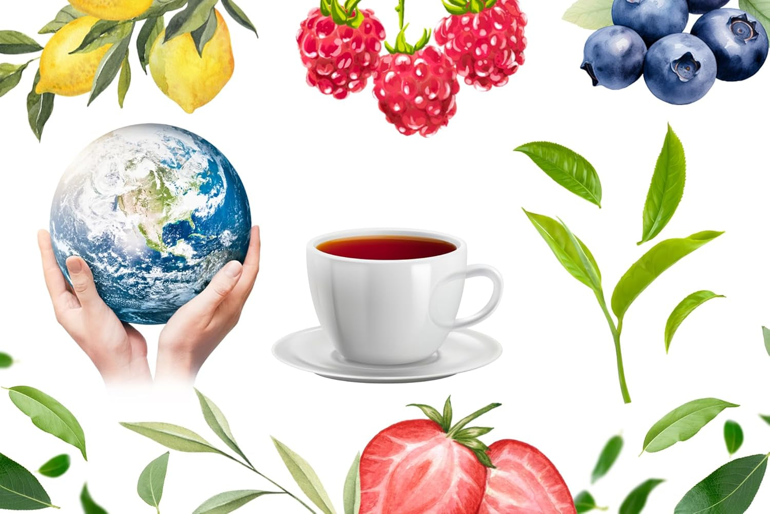 Babcia Jagoda - Frugtte "Fruchtige Verführung" - 20 teposer - Med hibiscus, æble, aronia, brombær, hyben, appelsinskal - Intens frugtsmag, koffeinfri, vegansk, naturlig, Cay - 40G