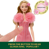 Mattel Glinda fra Wicked and Accessories Artikuleret film-inspireret dukke med aftageligt outfit Sings Loved by Us JLG49 Pink
