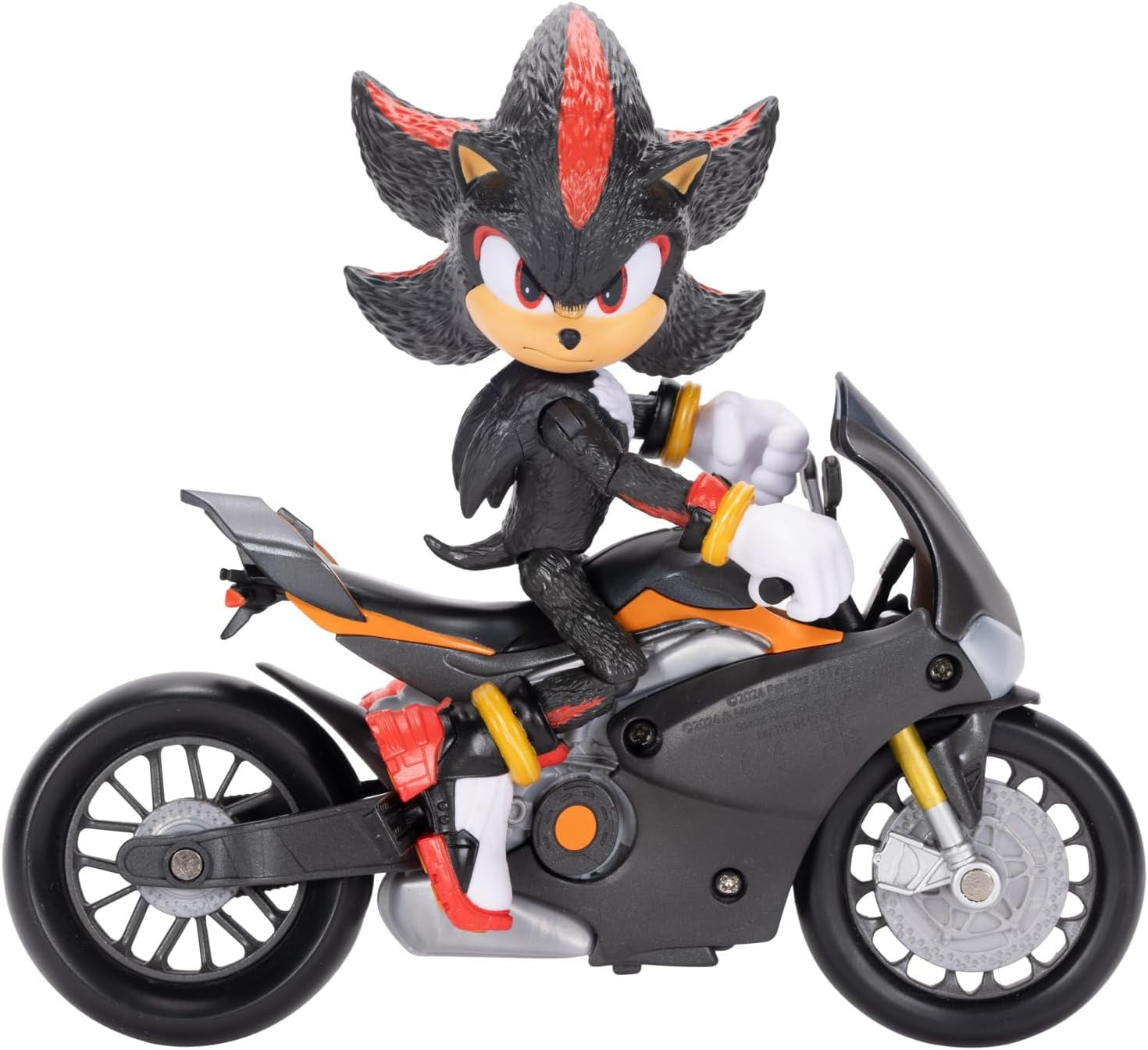 Sonic 3 The Movie Shadow Figure, 15 Cm, Bevægelig, Inklusive Shadow Mobile fra Jakks Pacific, Akustisk, Sort Actionfigurer Naty Shop Standardtitel