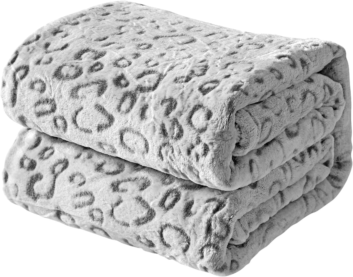 FY FIBER HOUSE flannel fleece-kast, mikrofibertæppe med 3D gepard-print, 228 X 274 cm, lilla Dyner og dyner Naty Shop Grey, leopardmønster 40 "X50"
