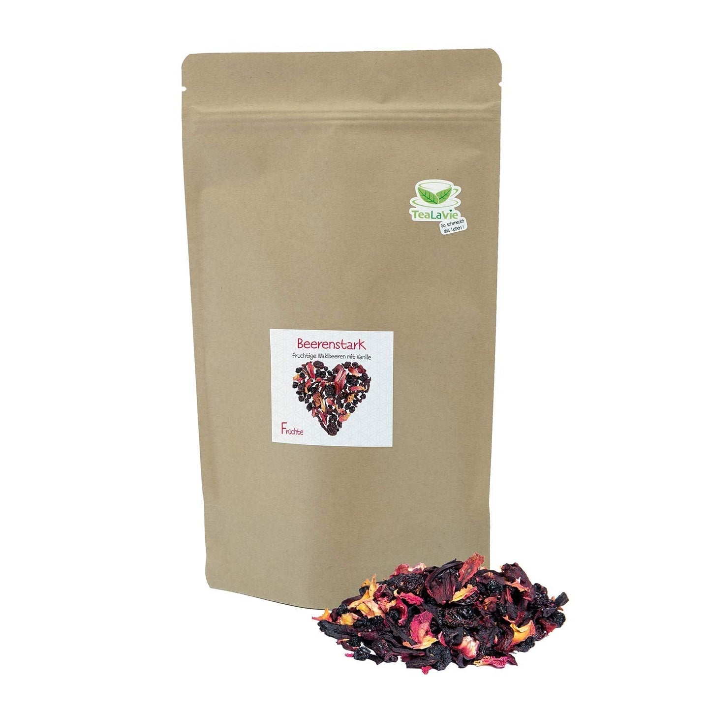 Tealavie - Te til børn uden sukker - Vilde jordbær og rabarber (200 g) Tealavie Frugt - Løs frugtte