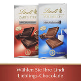 Lindt Chokolade | Mørk chokoladebar uden tilsat sukker | 100 g | Den fineste mørke chokolade med 55% kakao, uden tilsat sukker og ingen gluten | Glutenfri chokoladebar