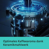 Siemens EQ.6 plus s300 automatisk espressomaskine TE653501DE, til mange kaffespecialiteter, mælkeskummer, keramisk kværn, dobbelt kaffefunktion, anti-kalk, automatisk damprensning, 1500 W, sølv
