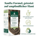 Permanent hårfarvegel 6N mørkeblond - 170 ml I Ammoniakfri, 100% dækning af gråt hår I Testet på følsom hud, med 8 planteekstrakter Hårfarve Naty Shop