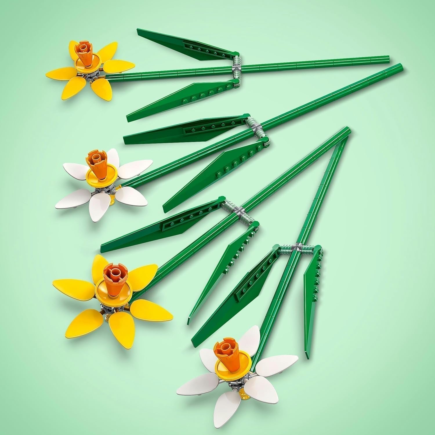 Påskeliljer LEGO Botanicals - Påskegaver til piger og drenge - Kunstige blomster til børn - Blomsterbuket som dekoration til værelse eller kontor - Gave til kvinder - 40747 Byggesæt Besuche den LEGO-Store