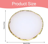 Harz Nail Art Palette,Maniküre Gemalt Palette,Goldener Rand Nagelleck Palette,Nail Art Makeup Palette Display Fach Nagel DIY Zubehör(Weiß)
