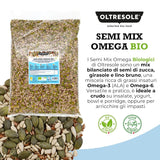 Økologisk Omega frøblanding 3 kg (blanding af græskar-, solsikke- og hørfrø), en blanding af 3 hele rå oliefrø, rig på protein, fibre og omega-3 fedtsyrer