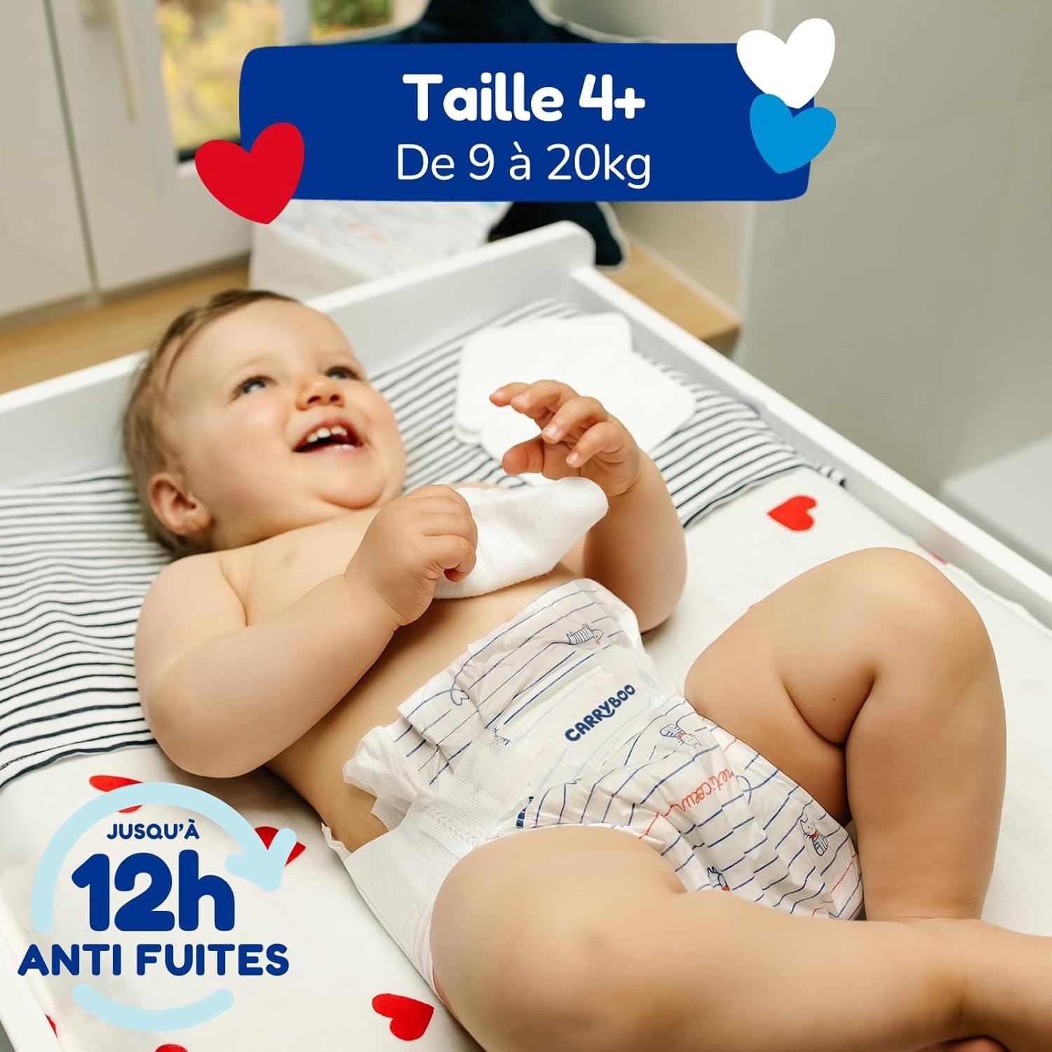 - Bleer størrelse 4+ (9-20 kg) - sunde og meget absorberende - 12 timers lækagesikrede - ingen uønskede stoffer - fremstillet i Frankrig - overkommelig pris - 126 engangsbleer