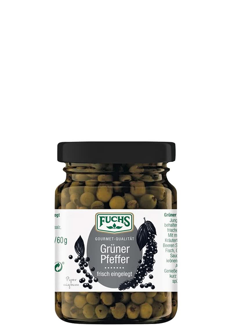 Krukke med Fuchs Krydderier grøn peber, 100 gram Condimente Naty Shop