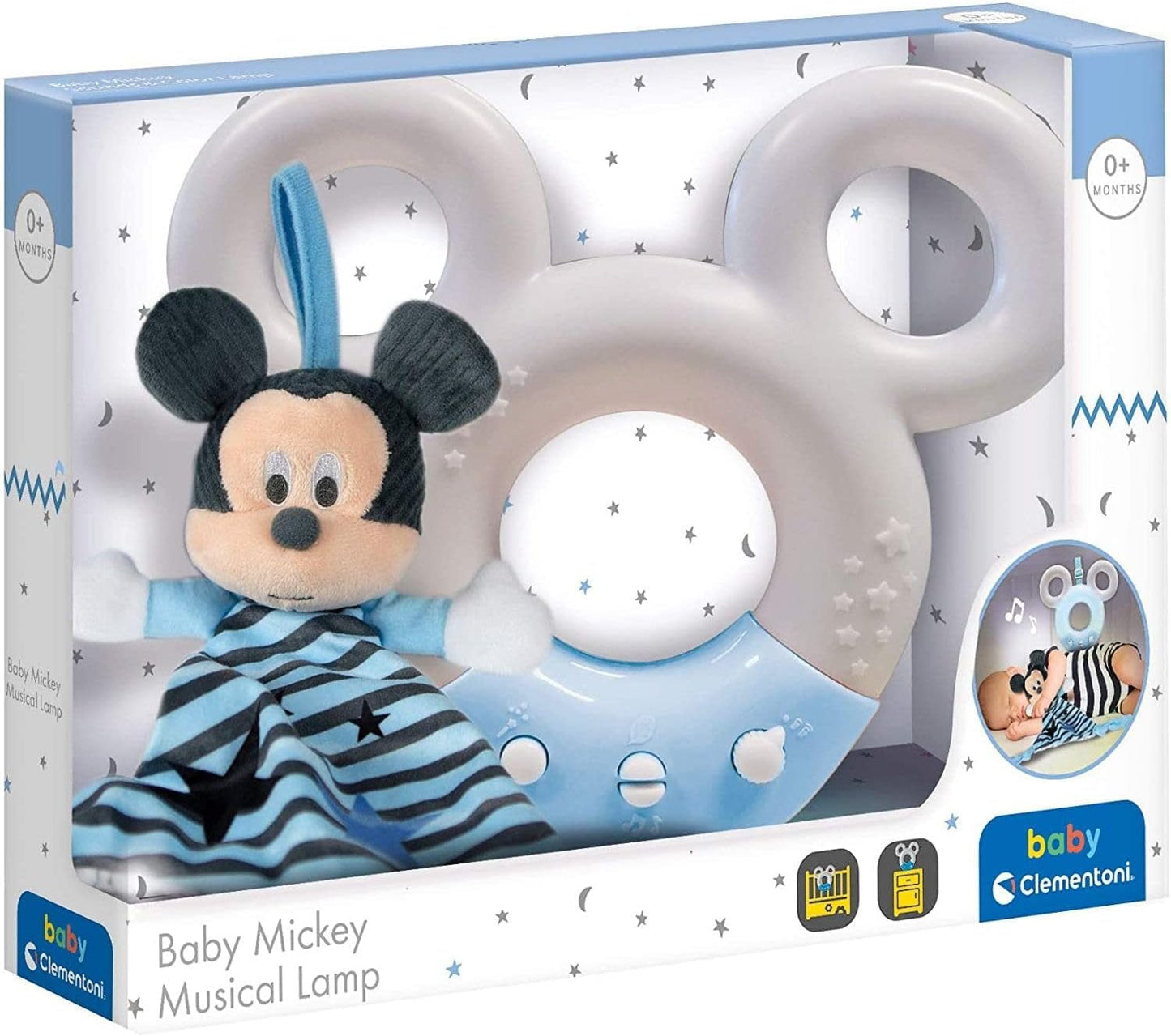 Clementoni 17397 Disney Baby Mickey Lyd & Farve Lampe Natlampe, flerfarvet Babylegetøj Naty Shop