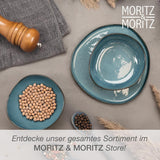 Moritz & Moritz ØKOLOGISK serveringsskålesæt, blå - 2 store højkvalitets stentøjsskåle, moderne og tidløse, tåler mikroovn og opvaskemaskine - perfekt til salater, pasta, snacks og mere