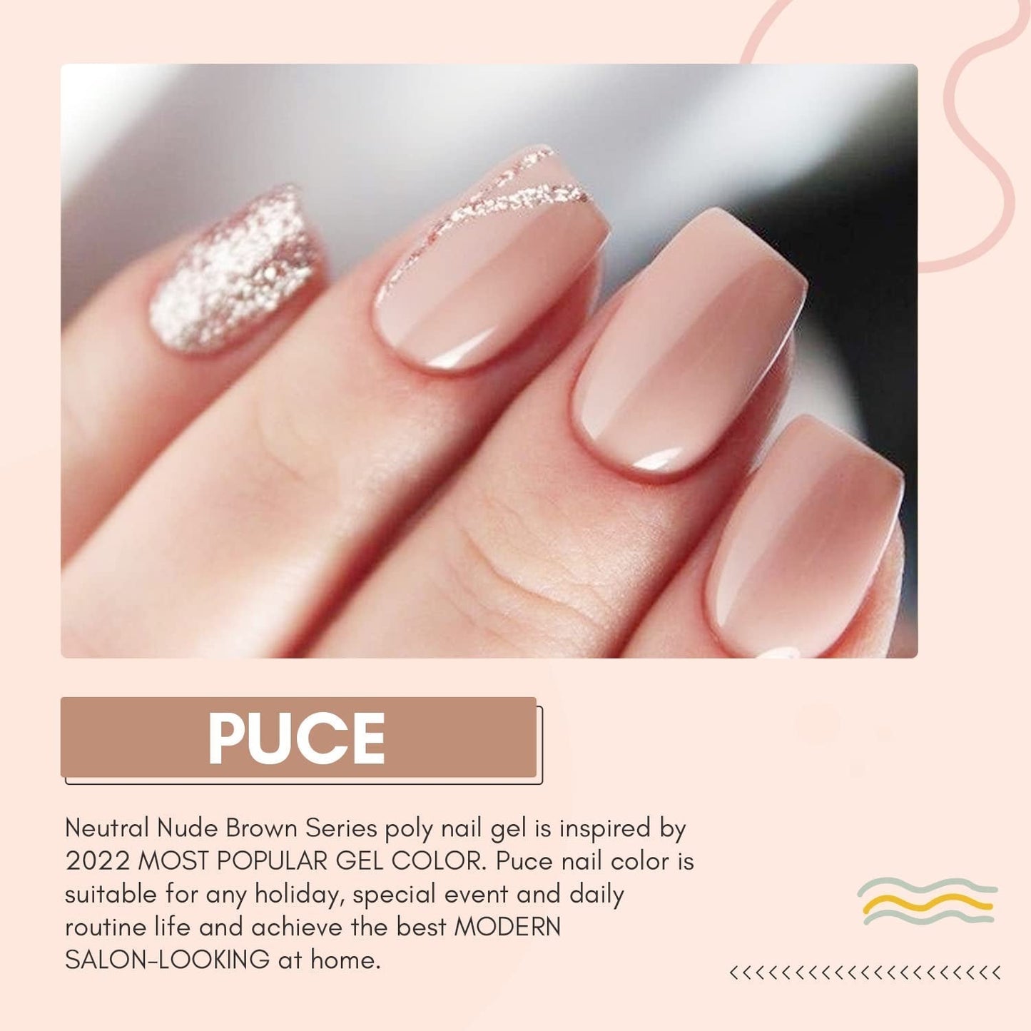 Makartt Poly Nail Extension Gel - Akryl Extension Gel, Nail Strengthening Gel, Negle Decoration, 50ml (lilla)