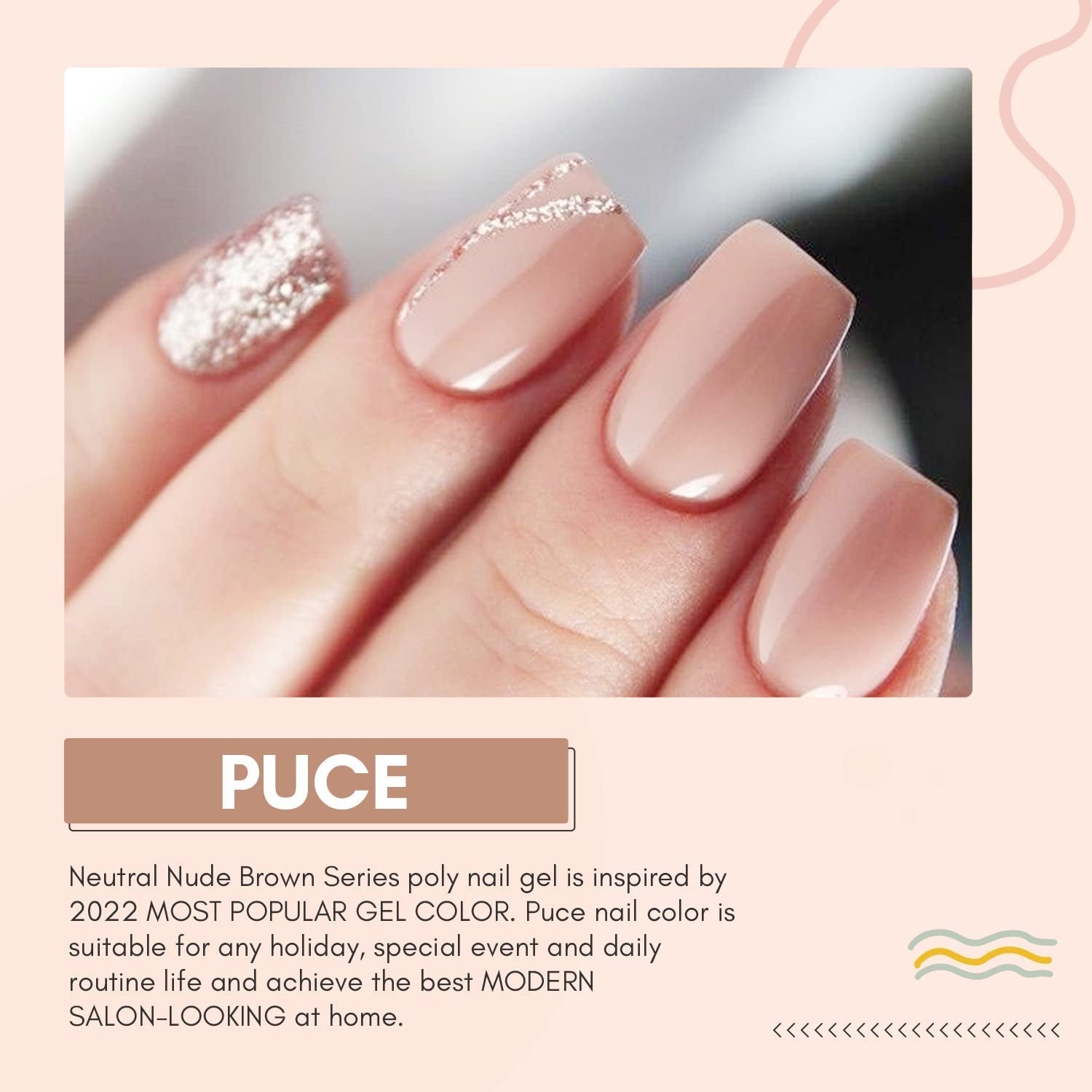 Makartt Poly Nail Extension Gel - Akryl Extension Gel, Nail Strengthening Gel, Negle Decoration, 50ml (lilla)