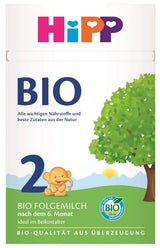 HiPP 2 Økologisk tilskudsmælk (4 x 600g), efter 6 måneder, med Omega-3 (DHA, ALA), calcium og lettilberedt økologisk stivelse, af bedste økologiske kvalitet