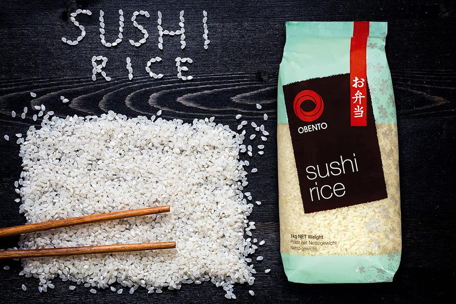 Sushiris, sticky rice til noriruller og andre japanske sushispecialiteter, 1 kg (1 pakke)