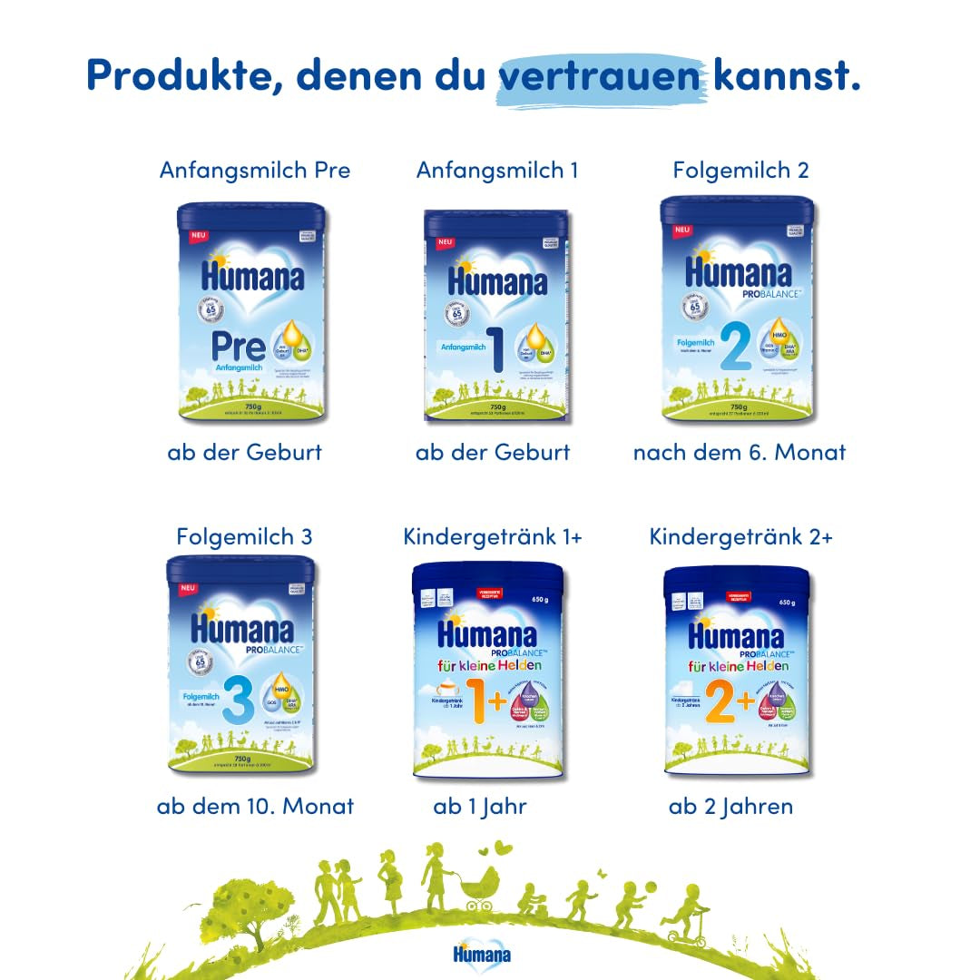 Humana SL Expert, fra fødslen, speciel formel til komælksintolerance forårsaget af laktoseintolerance, galaktosæmi eller komælksproteinallergi, til spædbørn og småbørn, 600g