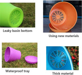 20 cm store plastik urtepotter med underkopper, hvide selvvandende urtepotter med underkopper, plastik frøplante potter, fortykkede potter til indendørs og udendørs plantning (6 stykker)