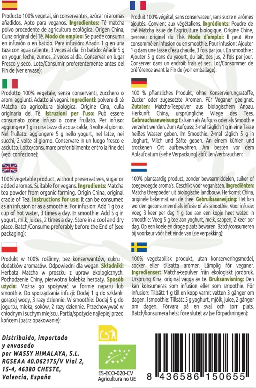 Japansk Matcha te, premium kvalitet, pulver. 100% naturlig. Reducerende grøn te, kraftfuld afgiftningsmiddel og antioxidant. Rendyrket matcha - Oprindelse: Japan (100 g)