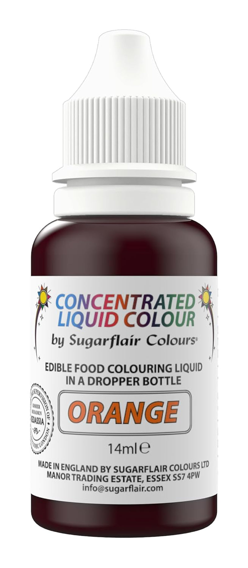 Sugarflair Spiselige Flydende Madfarve Drops Spring Green - Sugarpaste Buttercream Food Color - Airbrushable - 14ml