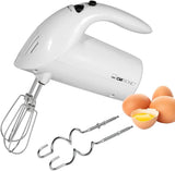 Clatronic mixer | Kraftvoller 400 Watt-motor | Håndmixer | Turbostufe & 5 Geschwindigkeitsstufen | Håndmixer | Spülmaschinengeeignete Edelstahlquirle Und -Knethaken | HM 3775 Køkken Naty Shop Weiß 250 Watt
