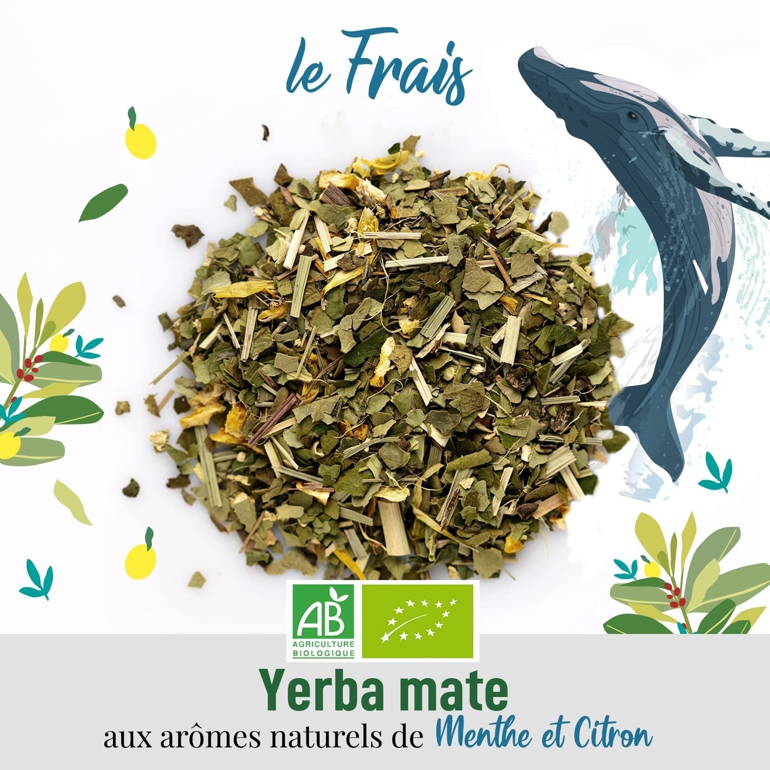 ORIGEENS BIO YERBA MATE MED MYNTE OG CITRONE 200 G - Friskhed I Uristet Bio Yerba Mate, blade, uden stængler og støv