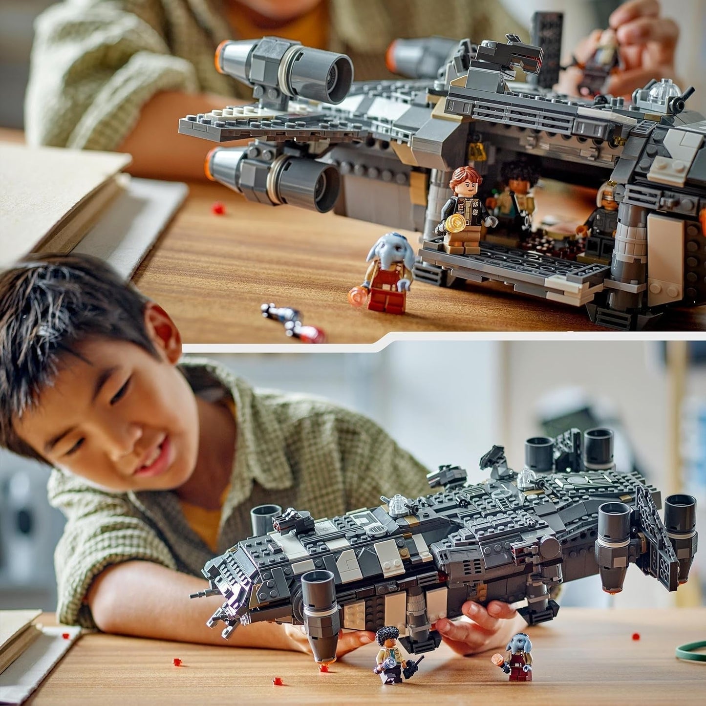 LEGO Star Wars: Skeleton Crew Onyx Cinder, bygbart og samleligt rumskibslegetøj til drenge og piger med 5 figurer, gaveide til fans fra 10 år 75374 Byggesæt Besuche den LEGO-Store