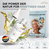 Hairlexier-hårvækstmiddel til kvinder - rosmarin-hårolie, ricinusolie-hårolie, lavendelolie, naturligt hårserum mod diffust hårtab, understøtter hårvækst, vegansk og økologisk + arbejdsbog Hårpleje Naty Shop