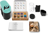 Espressomaskine med Nespresso Krups Vertuo Pop-kapsler, kapacitet: 560 ml, automatisk kapselgenkendelse, one-touch system, 4 kopstørrelser, forkortet opvarmningstid, bæredygtig, Aqua Mint, XN9204