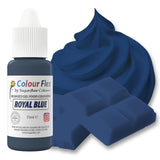 Sugarflair Colourflex oliebaseret fødevarefarve, kongeblå, højkoncentreret flydende fødevarefarve, madfarve til smørcreme, chokolade, dej, fondant, glasur og mere - 15 ml