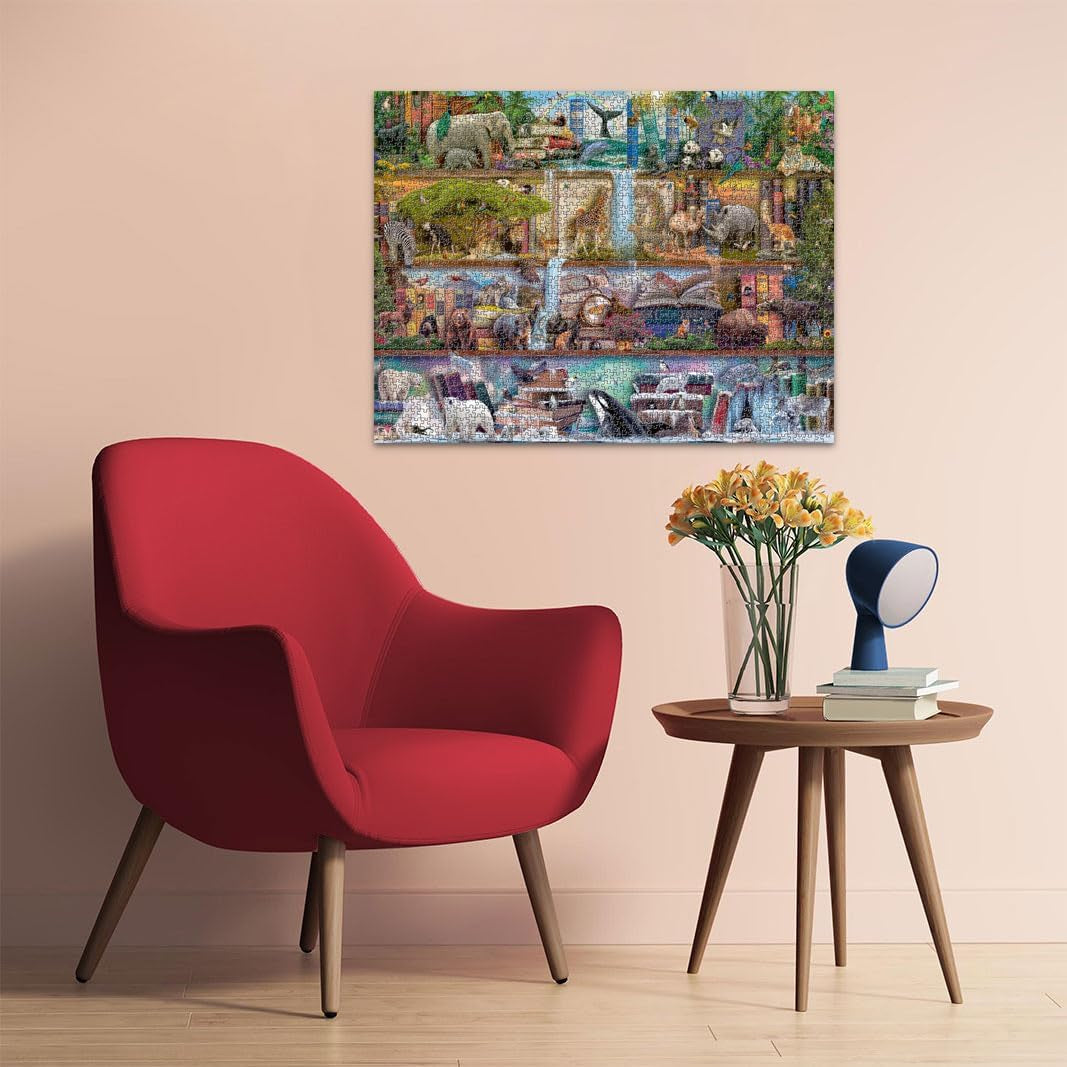 Ravensburger Puzzle 16652 - World of Large Animals - 2000 brikker puslespil til voksne og børn i alderen 14+, designet af Aimee Stewart Puzzle Naty Shop