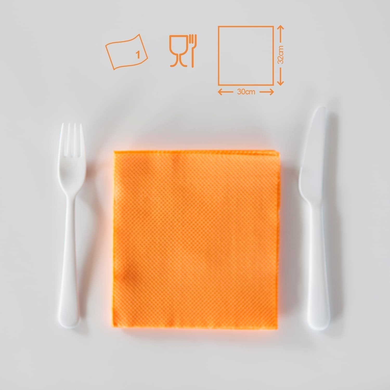 Renova Papirservietter, Red Label Orange - 70 servietter