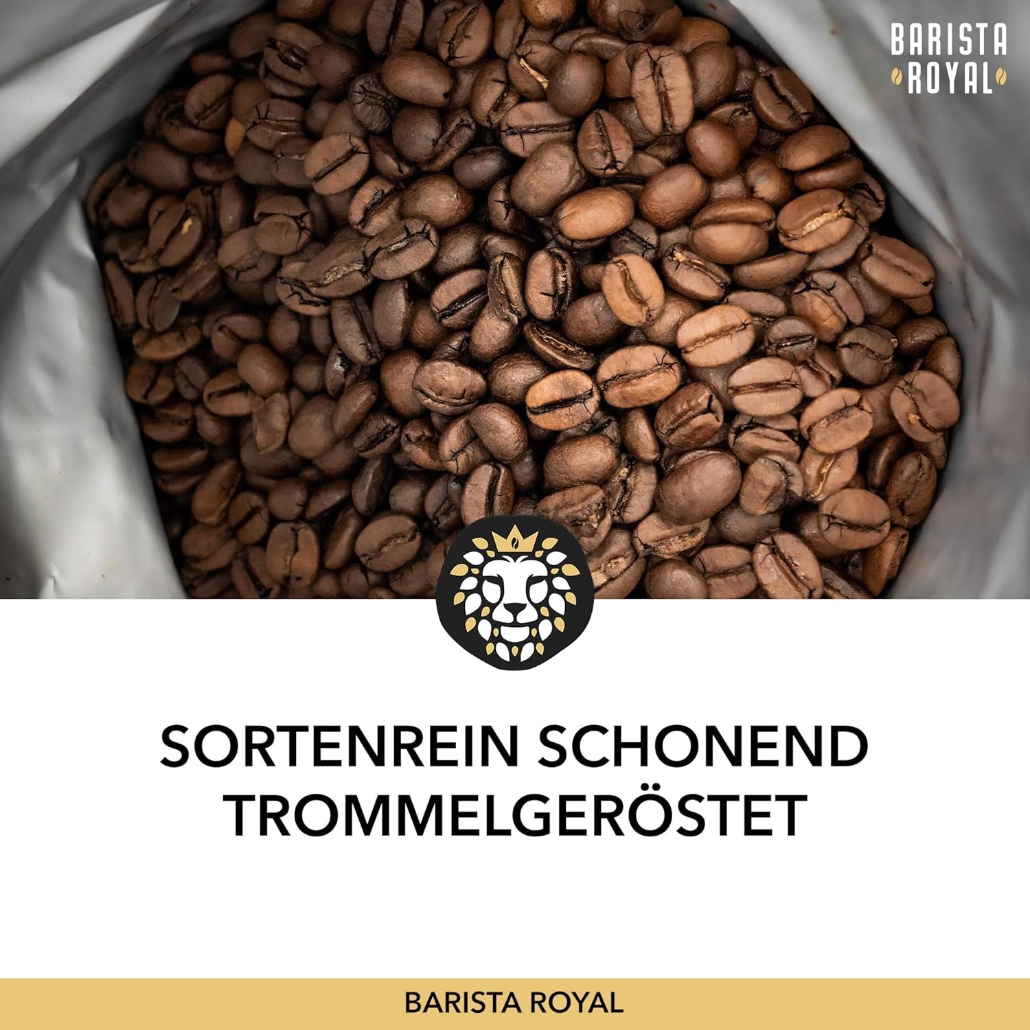 BARISTA ROYAL Bio Kaffeebohnen 1kg "Special Selection" | Frische Kaffeebohnen direkte handel | 70% Arabica, 30% Robusta Kaffee ganze Bohnen | Ideel til fuldautomatiske og filtermaskiner