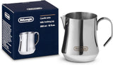 De'Longhi Milk Pitcher DLSC060, mælkekande til manuel opskumning, ergonomisk håndtag, kapacitet 350 ml, rustfrit stål