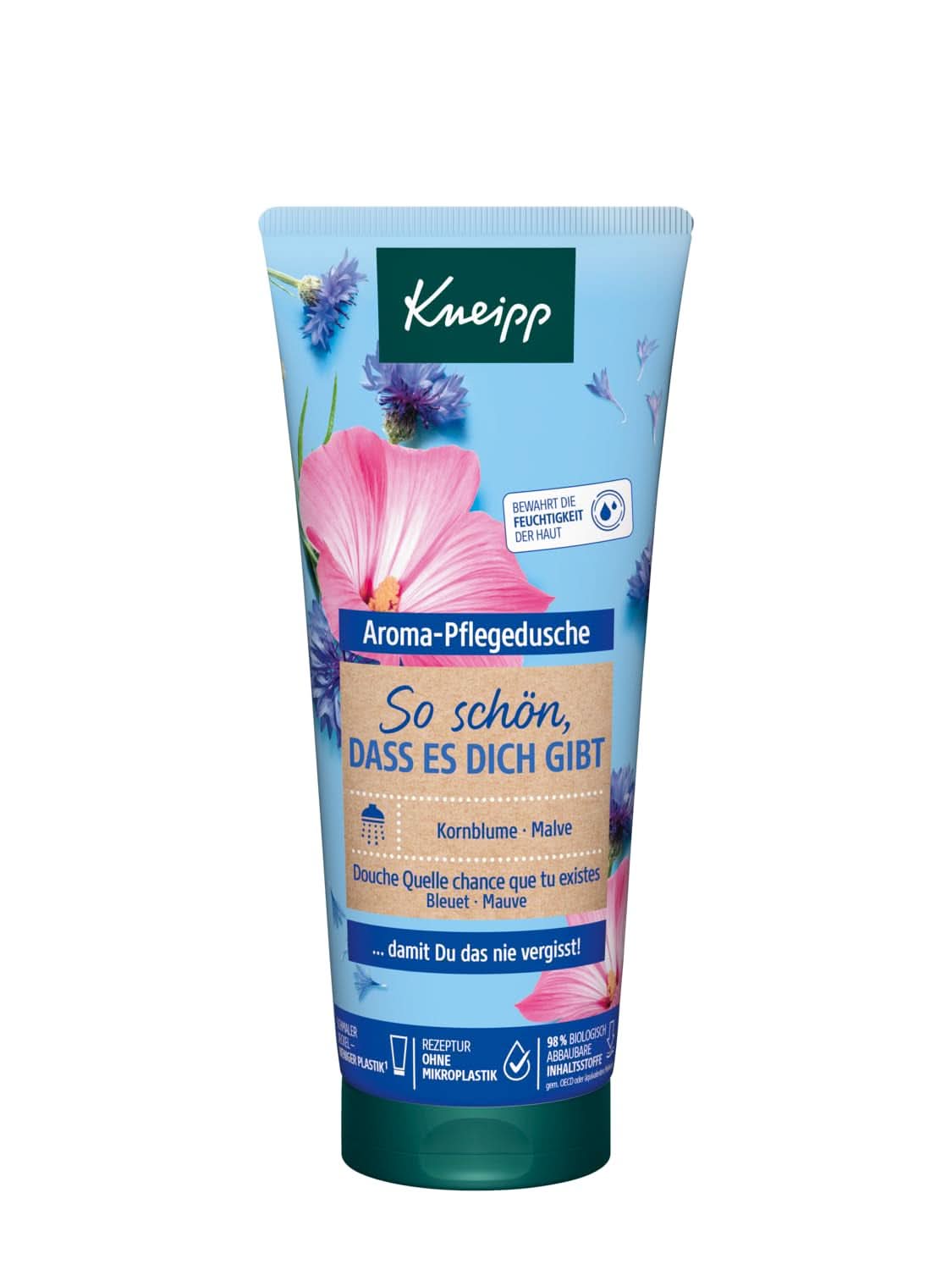 Kneipp Aroma, aromatisk shower gel med naturlige ekstrakter af blåbær, mallow og naturlig nærende olie, 200 ml Brusebad og bad Naty Shop