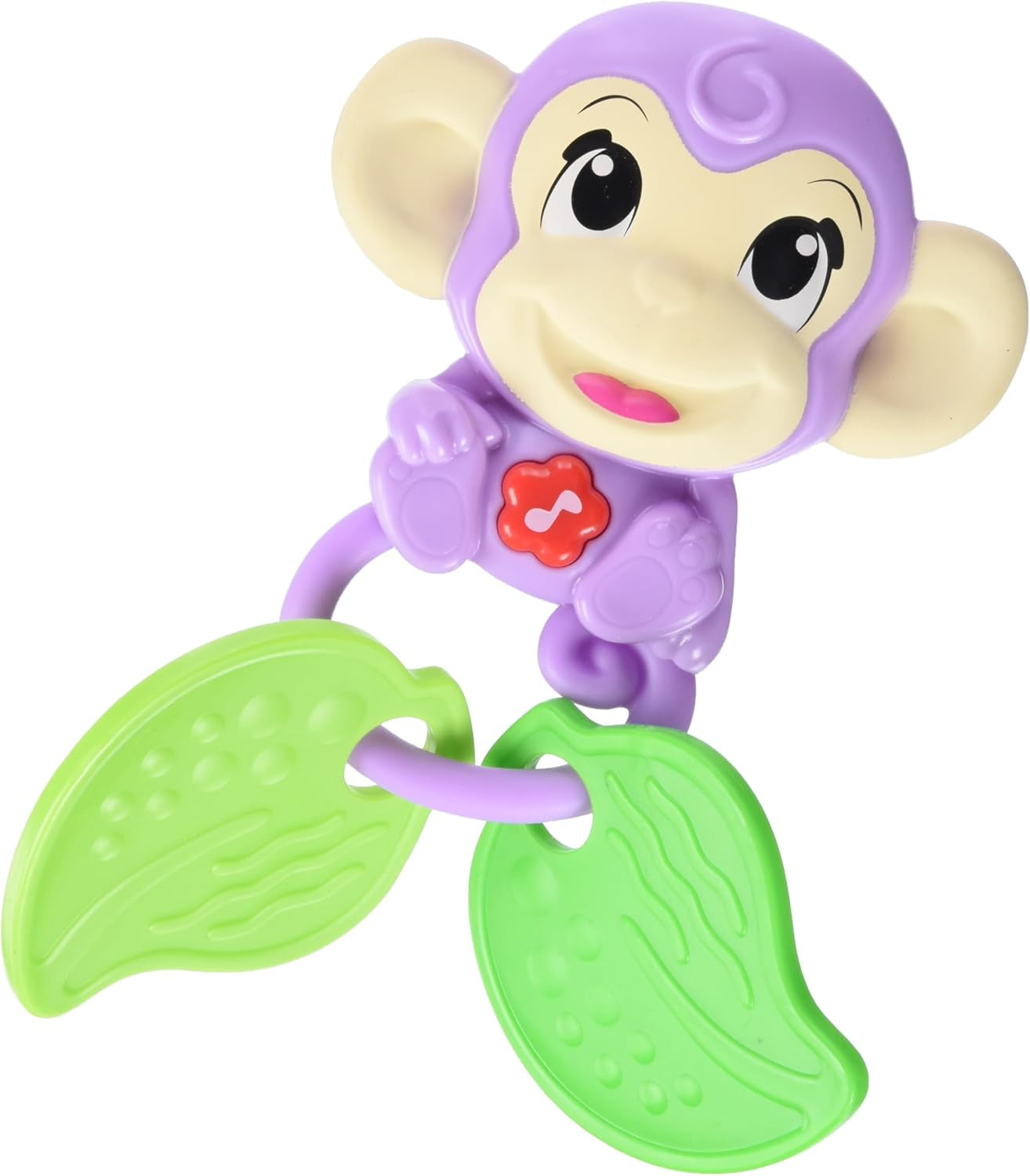 Simba 104010192 - ABC abe musikalsk rangle, 2 sanseelementer, med musikalsk funktion, 17cm, legetøj til børn, fra 6 måneder Jucarii Bebe Naty Shop Standard titel