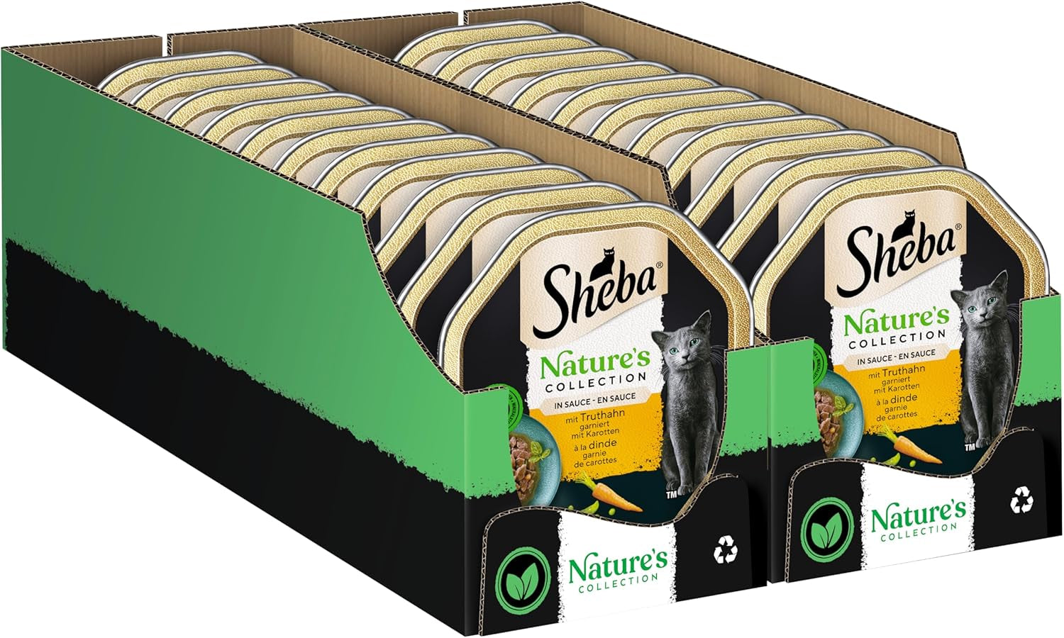 SHEBA Wet Cat Food, Nature's Collection i Tyrkietsauce, 2 x 11 x 85g
