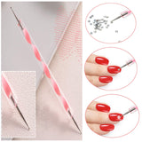 8 Boxen Nail Art Strass Kit - Nail Art Gemischt Strass Set, Nagel Kunst Strasssteine ​​Gems Perlen Edelsteine ​​Bunt Pferdeaugen Strass Für Nageldesign Zubehör Mit 1 Pinzetten Und 1 Strass Picker Für DIY
