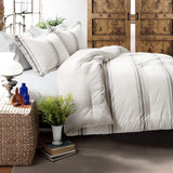 Lush Decor Farmhouse quilt med striber, Full/Queen, grå dyner og dyner Naty Shop