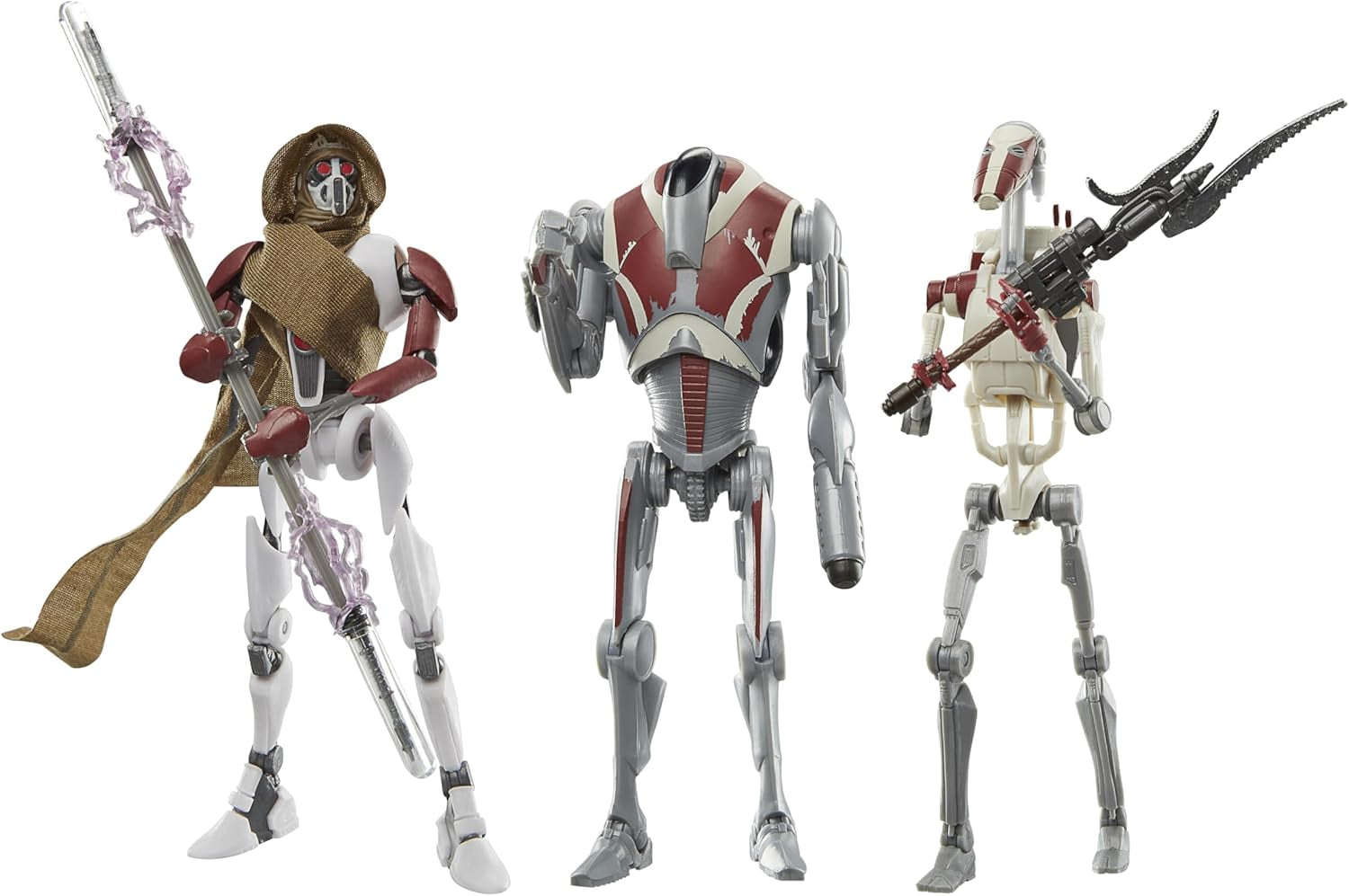 Star Wars Black Series Magna Raider, Super Battle Droid, Jedi Battle Droid: Survivor Action Figures 3-pack, skala 15 cm Actionfigurer Naty Shop Standard titel