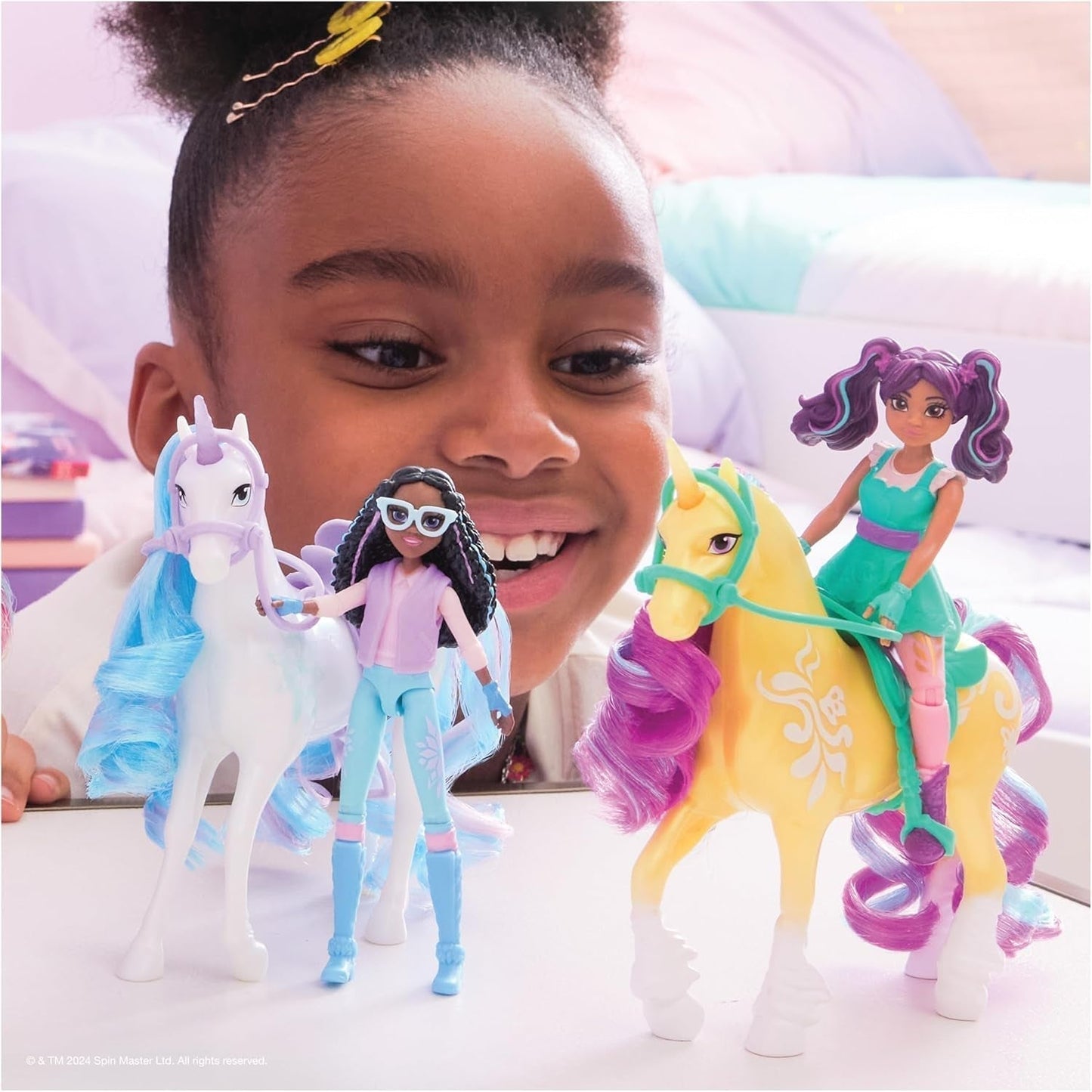 Unicorn Academy AVA og Unicorn Leaf Set - Originale figurer ca. 12 cm høje fra den populære Netflix-serie Med to tilbehør og hårbørster Til fantasifuldt rollespil, for børn fra 4 år og opefter Actionfigurer Naty Shop